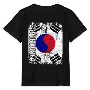 South Korea - Stanley/Stella Kinder T-Shirt MINI CREATOR  - Schwarz - Vorne - Mikhail (115cm)