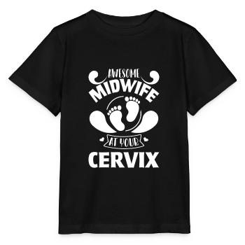 sage-femme - T-shirt bio MINI CREATOR Stanley/Stella Enfant - noir - Devant - Mikhail (115cm)