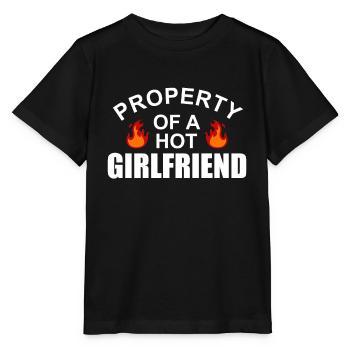 Propriété d'une copine chaude - T-shirt bio MINI CREATOR Stanley/Stella Enfant - noir - Devant - Mikhail (115cm)