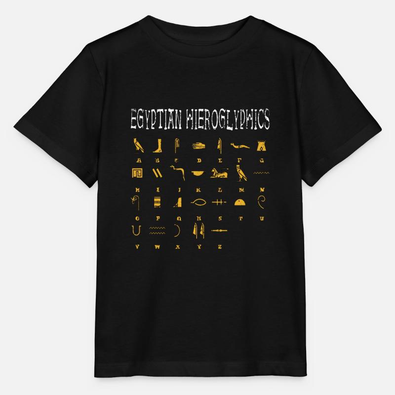 Hiéroglyphes égyptiens Égypte Pyramide - T-shirt bio MINI CREATOR Stanley/Stella Enfant - noir