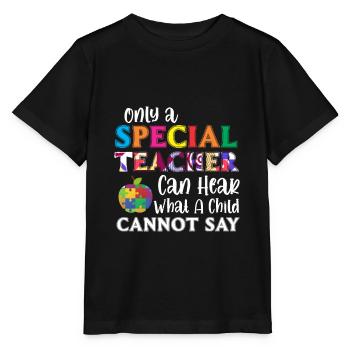 Special education teacher for special education children - Stanley/Stella MINI CREATOR Kids’ T-Shirt - black - Front - Mikhail (115cm)