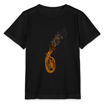 Musicien de cor ténor - T-shirt bio MINI CREATOR Stanley/Stella Enfant - noir - Devant - Mikhail (115cm)