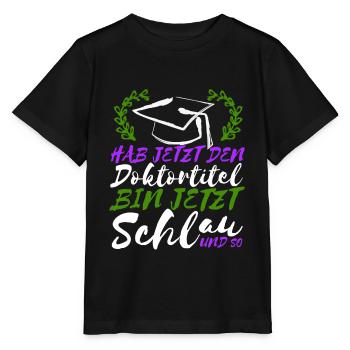 Gift for the doctoral degree Doctorate Doctorate - Stanley/Stella MINI CREATOR Kids’ T-Shirt - black - Front - Mikhail (115cm)