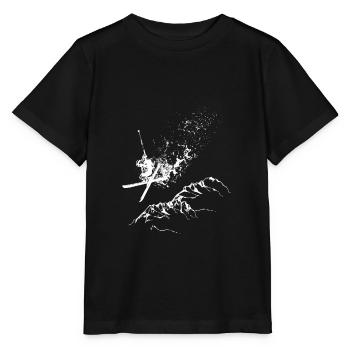 Ski ski jumping skier - Stanley/Stella MINI CREATOR Kids’ T-Shirt - black - Front - Mikhail (115cm)