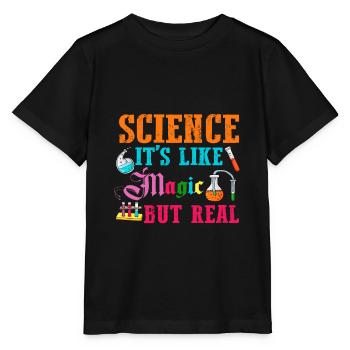 Science magic future chemistry student - Stanley/Stella MINI CREATOR Kids’ T-Shirt - black - Front - Mikhail (115cm)