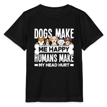 Hundebesitzer Hundeliebhaber Hundefreund - Stanley/Stella Kinder T-Shirt MINI CREATOR  - Schwarz - Vorne - Mikhail (115cm)