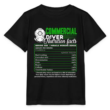 Informations nutritionnelles des plongeurs commerciaux - T-shirt bio MINI CREATOR Stanley/Stella Enfant - noir - Devant - Mikhail (115cm)