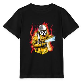 Pompier pompier pompier - T-shirt bio MINI CREATOR Stanley/Stella Enfant - noir - Devant - Mikhail (115cm)