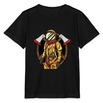 Pompier pompier pompier - T-shirt bio MINI CREATOR Stanley/Stella Enfant - noir - Devant - Mikhail (115cm)