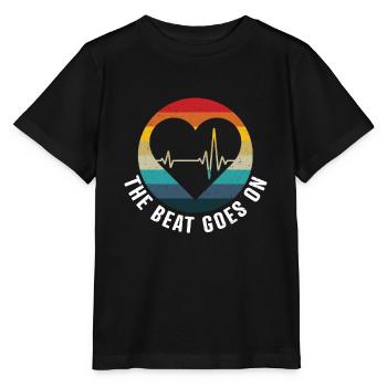 Der Schlag geht weiter - Überlebende eines Herzinfarkts werden gesund - Stanley/Stella Kinder T-Shirt MINI CREATOR  - Schwarz - Vorne - Mikhail (115cm)