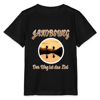 Jakobsweg der weg ist das ziel - Stanley/Stella Kinder T-Shirt MINI CREATOR  - Schwarz - Vorne - Mikhail (115cm)