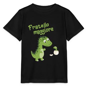 Großer Bruder Junge Geschenk Geburt Italiniesch - Stanley/Stella Kinder T-Shirt MINI CREATOR  - Schwarz - Vorne - Mikhail (115cm)
