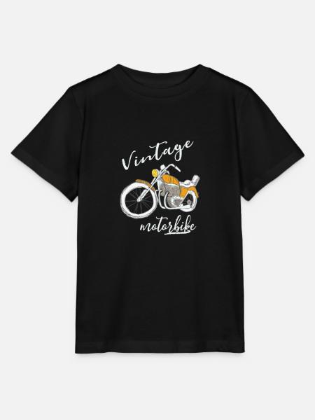 Zabytkowy motocykl - Koszulka dziecięca Stanley/Stella MINI CREATOR  - czarny
