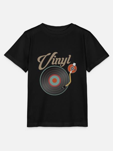 Disque vinyle platine disque vinyle DJ - T-shirt bio MINI CREATOR Stanley/Stella Enfant - noir