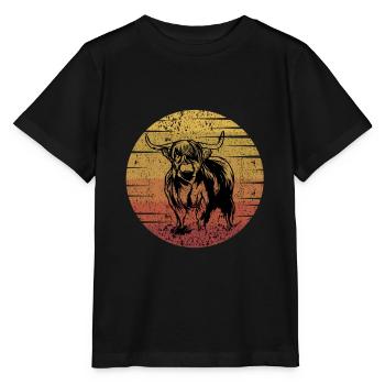 Scottish Highland Cattle - Stanley/Stella MINI CREATOR Kids’ T-Shirt - black - Front - Mikhail (115cm)