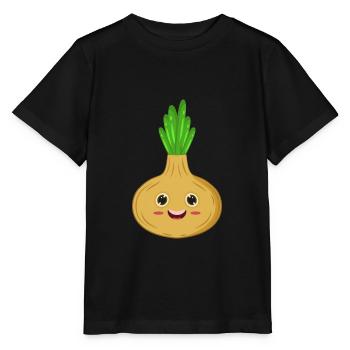 oignon - T-shirt bio MINI CREATOR Stanley/Stella Enfant - noir - Devant - Mikhail (115cm)