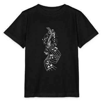 Hinweise Swirl Musik Künstler Geschenk - Stanley/Stella Kinder T-Shirt MINI CREATOR  - Schwarz - Vorne - Mikhail (115cm)