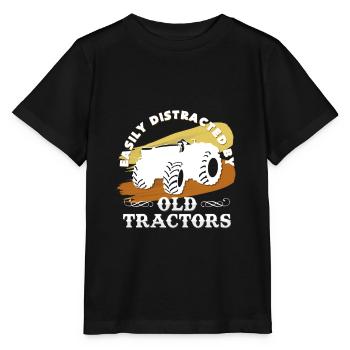 Oldtimer Traktoren - Stanley/Stella Kinder T-Shirt MINI CREATOR  - Schwarz - Vorne - Mikhail (115cm)