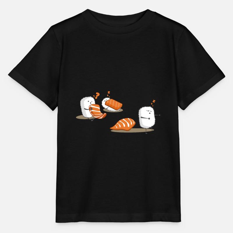Sushi au saumon - T-shirt bio MINI CREATOR Stanley/Stella Enfant - noir