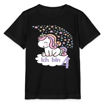Ich bin 4. Geburtstag Jahre 4 - Stanley/Stella Kinder T-Shirt MINI CREATOR  - Schwarz - Vorne - Mikhail (115cm)