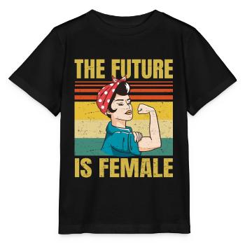 Strong Woman - Féminisme - T-shirt bio MINI CREATOR Stanley/Stella Enfant - noir - Devant - Mikhail (115cm)