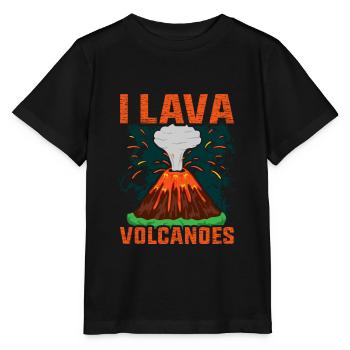 volcano - Stanley/Stella MINI CREATOR Kids’ T-Shirt - black - Front - Mikhail (115cm)