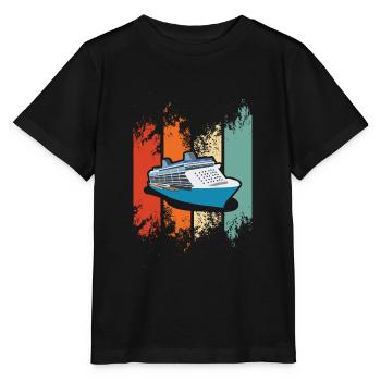 Bateau de croisière - T-shirt bio MINI CREATOR Stanley/Stella Enfant - noir - Devant - Mikhail (115cm)
