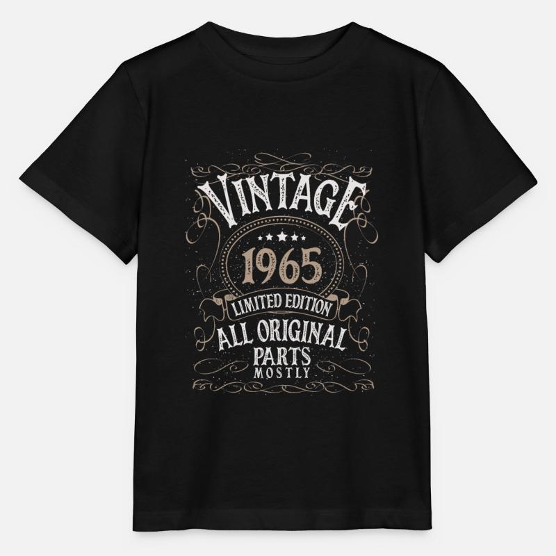 1965 anniversaire millésime millésime - T-shirt bio MINI CREATOR Stanley/Stella Enfant - noir
