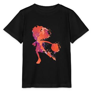Handball Splash - Stanley/Stella Kinder T-Shirt MINI CREATOR  - Schwarz - Vorne - Mikhail (115cm)