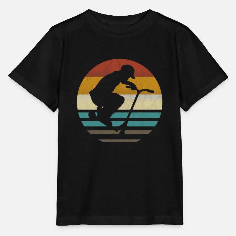 Stuntscooter Stunt Scooter Tretroller retro vintag - Stanley/Stella Kinder T-Shirt MINI CREATOR - Schwarz