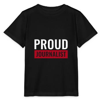 Stolzer Journalist Bericht Geschenk Journalismus - Stanley/Stella Kinder T-Shirt MINI CREATOR  - Schwarz - Vorne - Mikhail (115cm)