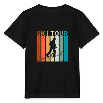 Ski tour touring ski ski skier tourer tour - Stanley/Stella MINI CREATOR Kids’ T-Shirt - black - Front - Mikhail (115cm)