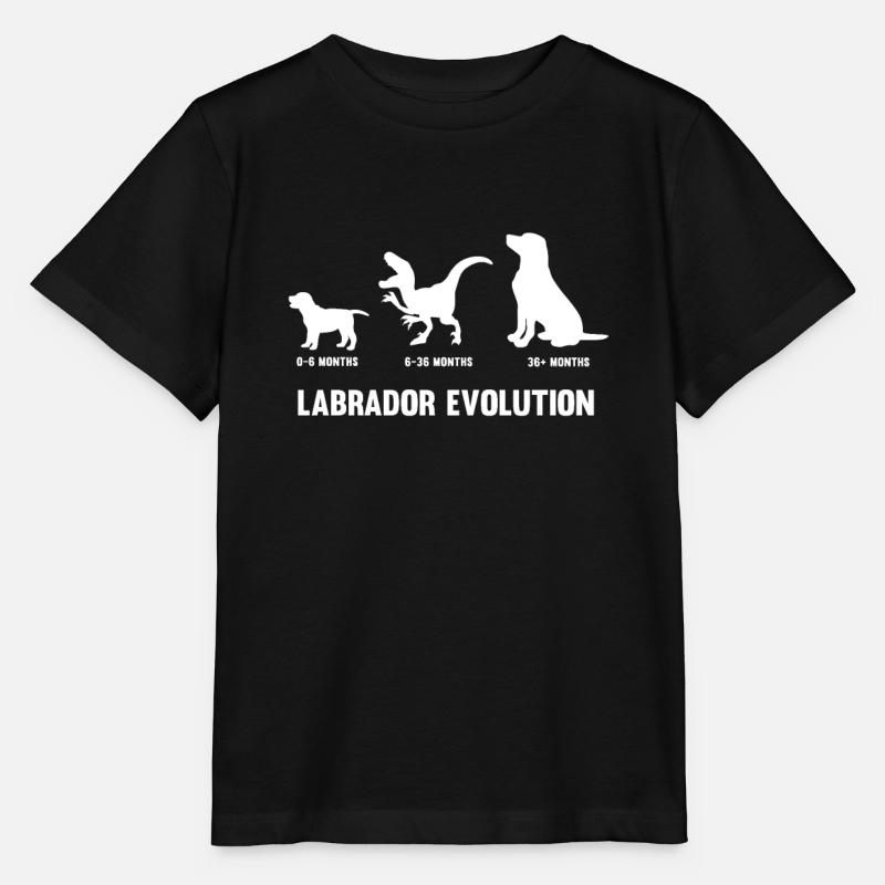 Labrador Evolution für einen Hundehalter Labrador - Stanley/Stella Kinder T-Shirt MINI CREATOR  - Schwarz