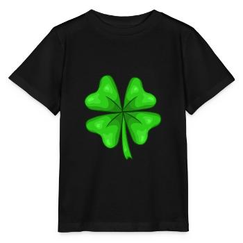 Shamrock bonne chance - T-shirt bio MINI CREATOR Stanley/Stella Enfant - noir - Devant - Mikhail (115cm)