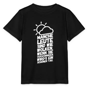 Bürohumor Sprüche Wolken - Stanley/Stella Kinder T-Shirt MINI CREATOR  - Schwarz - Vorne - Mikhail (115cm)