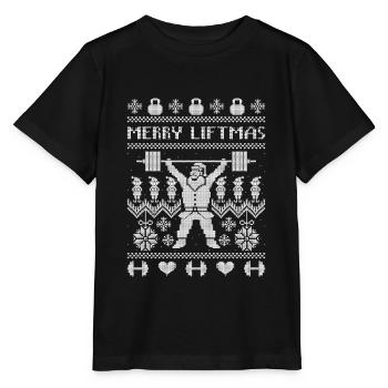 MERRY LIFTMAS Hässlicher Pullover - Stanley/Stella Kinder T-Shirt MINI CREATOR  - Schwarz - Vorne - Mikhail (115cm)