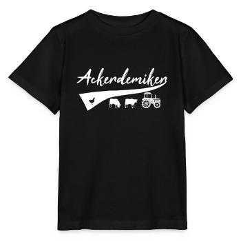 Ackerdemiker Traktor Bauer Jungs Landwirt Trecker - Stanley/Stella Kinder T-Shirt MINI CREATOR  - Schwarz - Vorne - Mikhail (115cm)