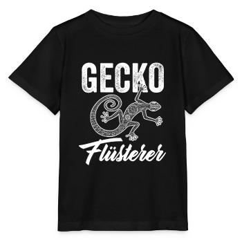 Gecko Flüsterer Echsperte Terrarium Geschenk - Stanley/Stella Kinder T-Shirt MINI CREATOR  - Schwarz - Vorne - Mikhail (115cm)