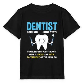 Zahnarzt - Stanley/Stella Kinder T-Shirt MINI CREATOR  - Schwarz - Vorne - Mikhail (115cm)