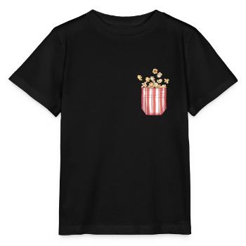 Popcorn Kino Geschenk - Stanley/Stella Kinder T-Shirt MINI CREATOR  - Schwarz - Vorne - Mikhail (115cm)