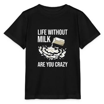 Lait au lait cru au lait entier - T-shirt bio MINI CREATOR Stanley/Stella Enfant - noir - Devant - Mikhail (115cm)