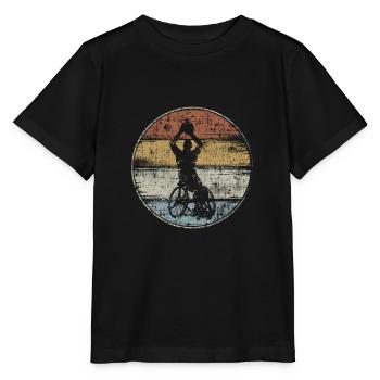 Basket- en fauteuil roulant vintage - T-shirt bio MINI CREATOR Stanley/Stella Enfant - noir - Devant - Mikhail (115cm)
