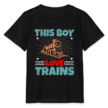 train - T-shirt bio MINI CREATOR Stanley/Stella Enfant - noir - Devant - Mikhail (115cm)
