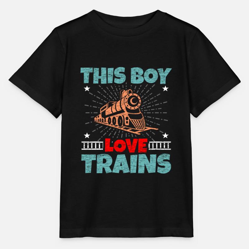 train - T-shirt bio MINI CREATOR Stanley/Stella Enfant - noir