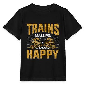 train - T-shirt bio MINI CREATOR Stanley/Stella Enfant - noir - Devant - Mikhail (115cm)