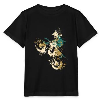Éclaboussure de motocross - T-shirt bio MINI CREATOR Stanley/Stella Enfant - noir - Devant - Mikhail (115cm)