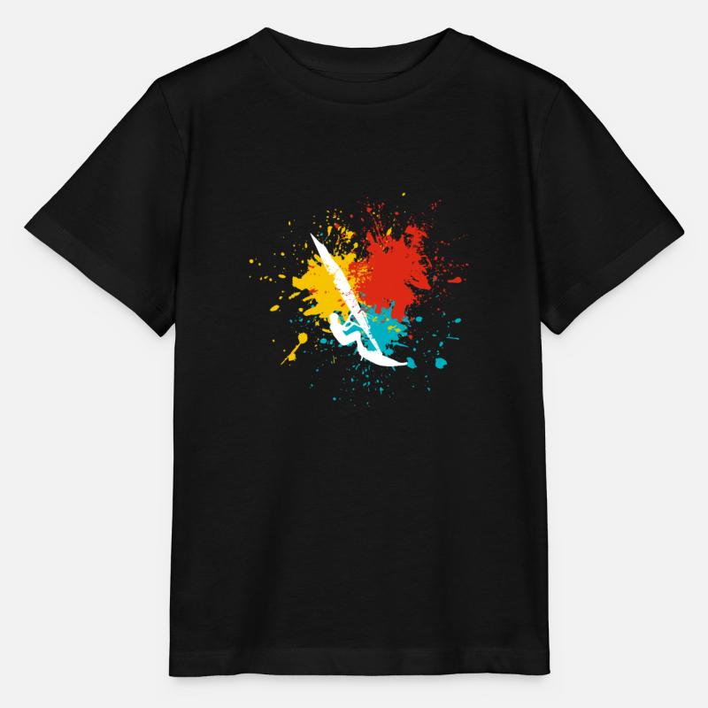 Windsurfen Windsurfer - Stanley/Stella Kinder T-Shirt MINI CREATOR  - Schwarz