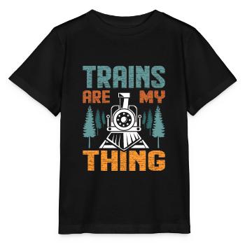 train - Stanley/Stella MINI CREATOR Kids’ T-Shirt - black - Front - Mikhail (115cm)