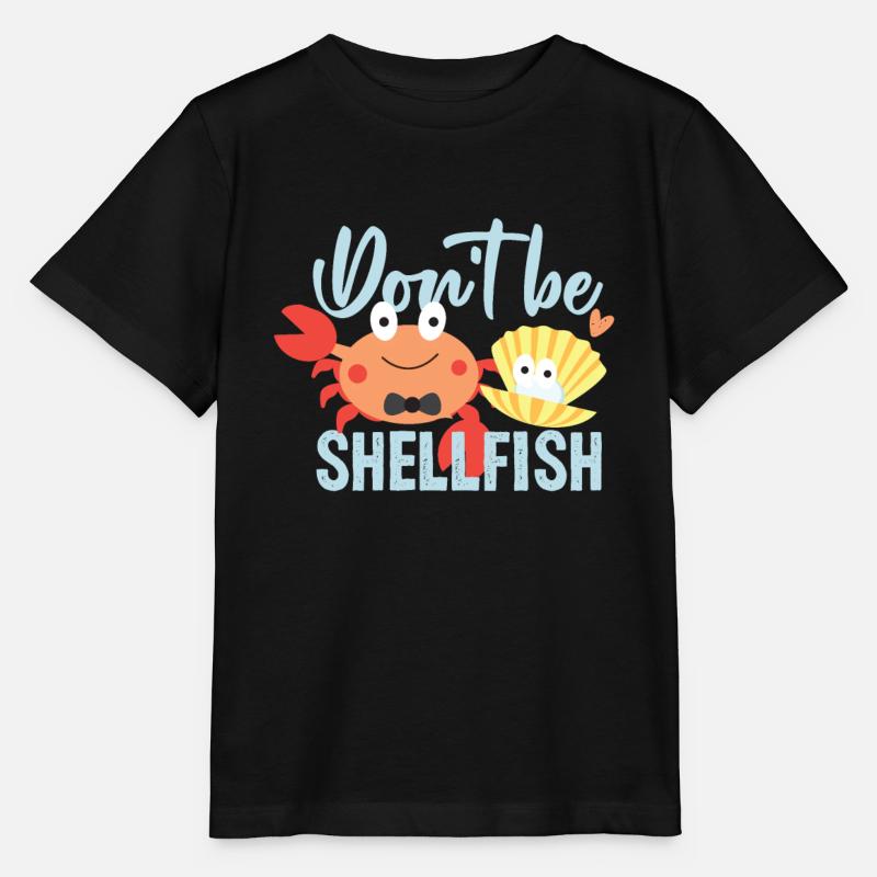 Seafood shellfish gift idea - Stanley/Stella MINI CREATOR Kids’ T-Shirt - black