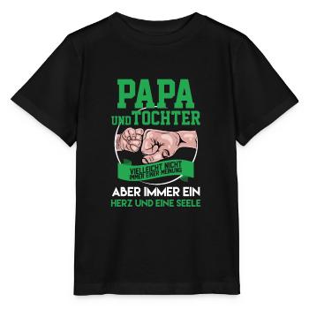Papa Tochter - Stanley/Stella Kinder T-Shirt MINI CREATOR  - Schwarz - Vorne - Mikhail (115cm)